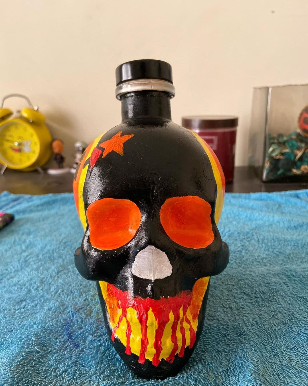 Hand-painted decorative bottle