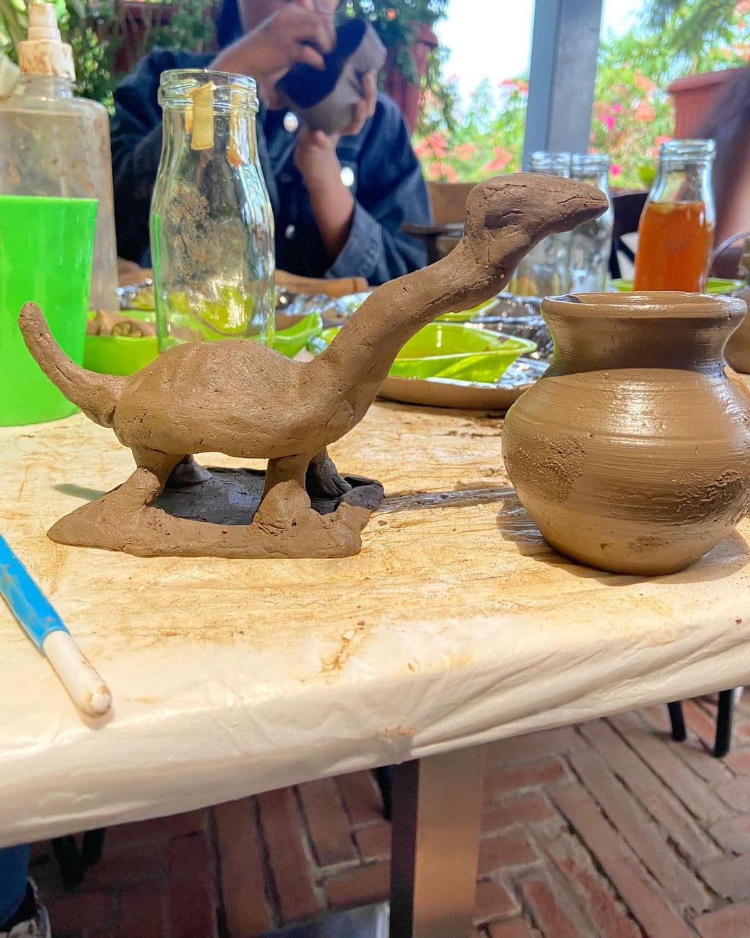 Pottery from a hands-on workshop