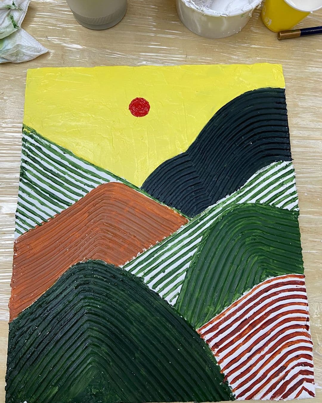 Texture art landscape study